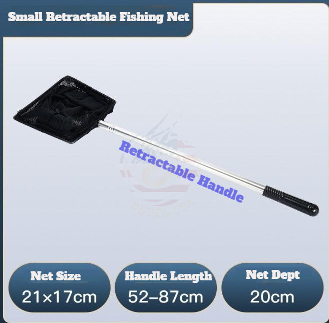 Retractable Black Finish Net - Good for Big Fish
