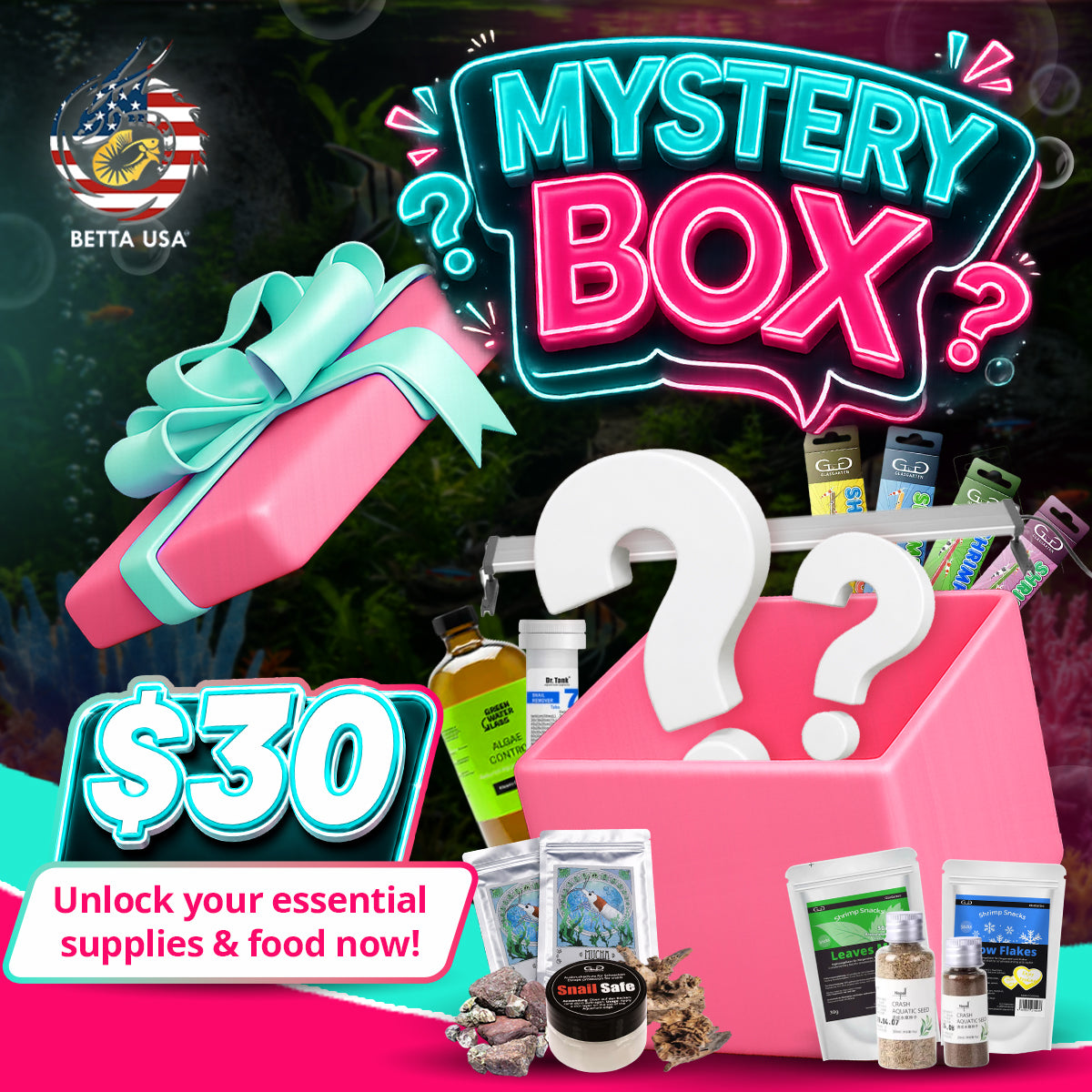 Mystery Box – Dry Good $30 - Betta USA Aquatic