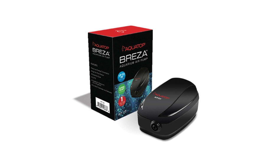 Aquatop BREZA AP-20 Aquarium Air Pump Up to 20gal Black, 1ea