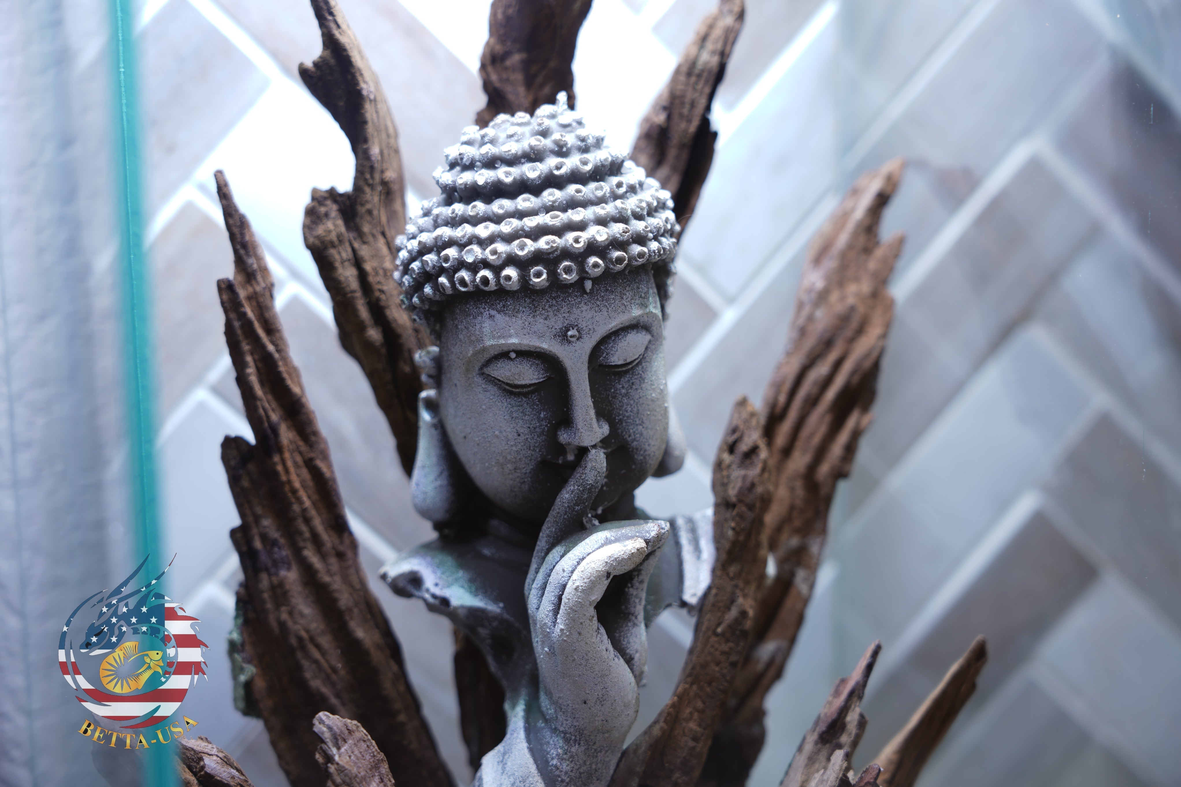 [SCAPE-03] Buddha Aquarium Decor with Driftwood - 3.1 Gallons