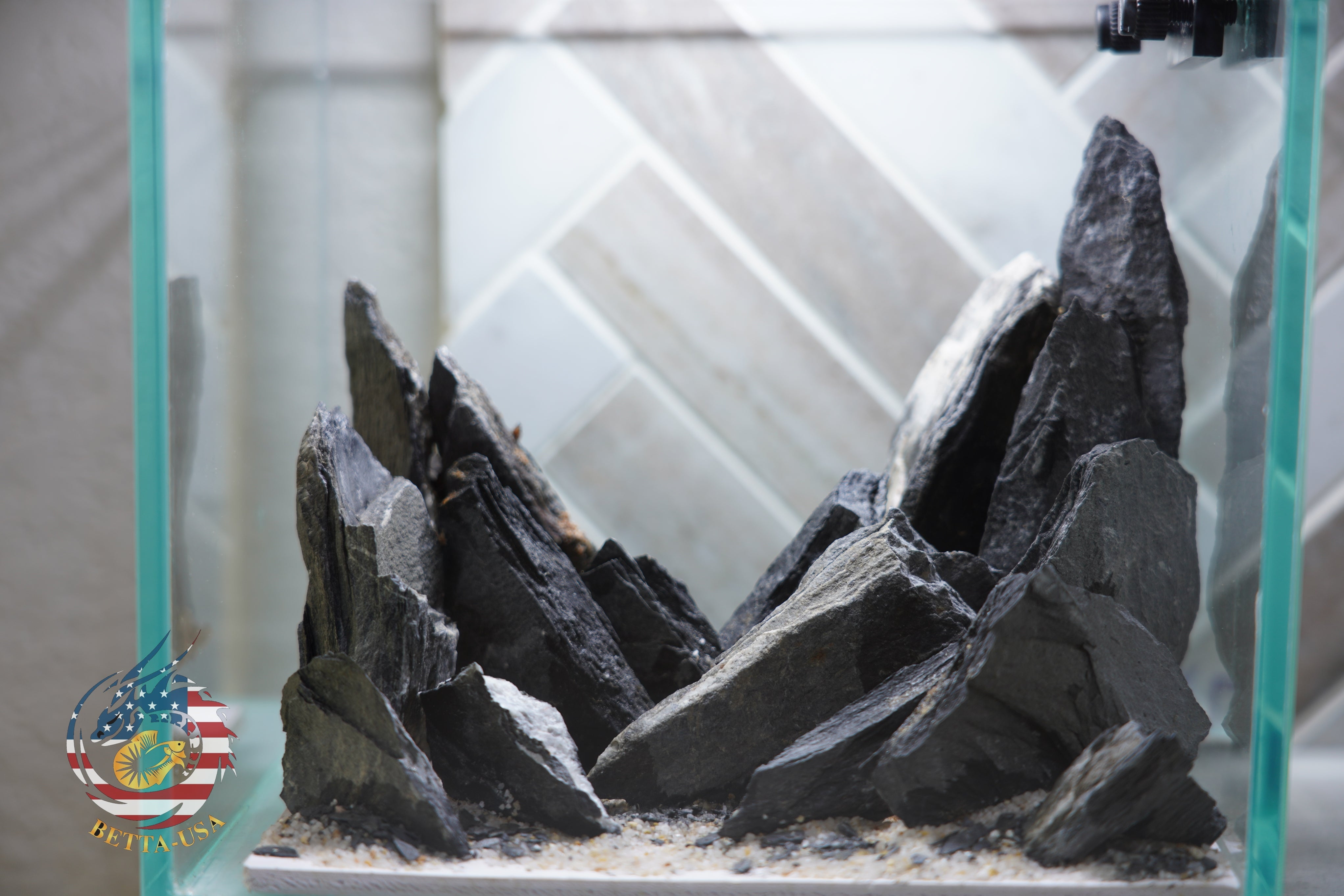 [SCAPE-07] Mountain-Inspired Aquarium Aquascape – 1 Gallon