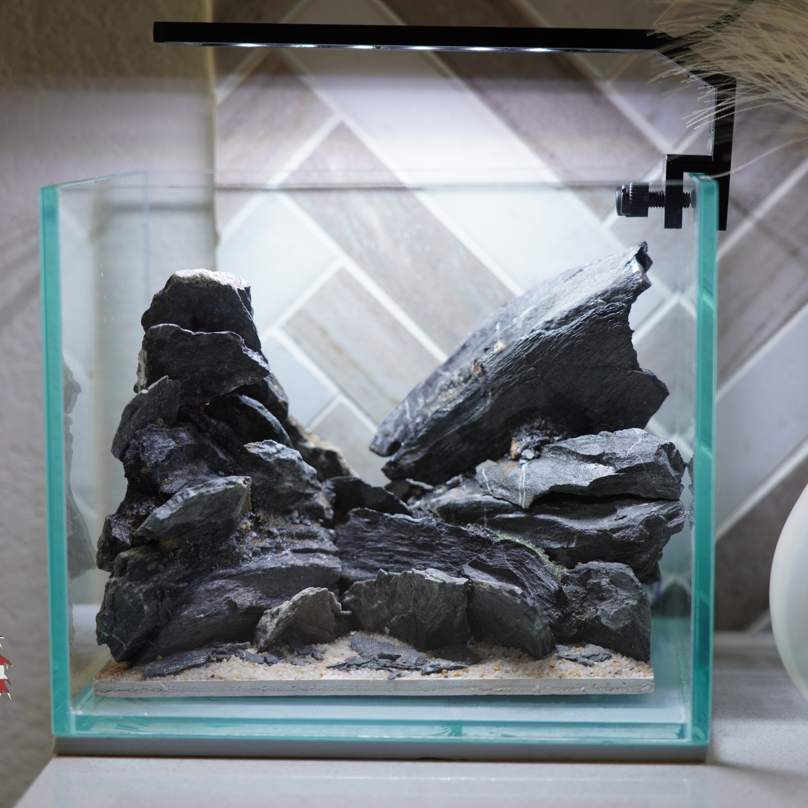 [SCAPE-08] Mountain-Inspired Aquarium Aquascape – 1 Gallon