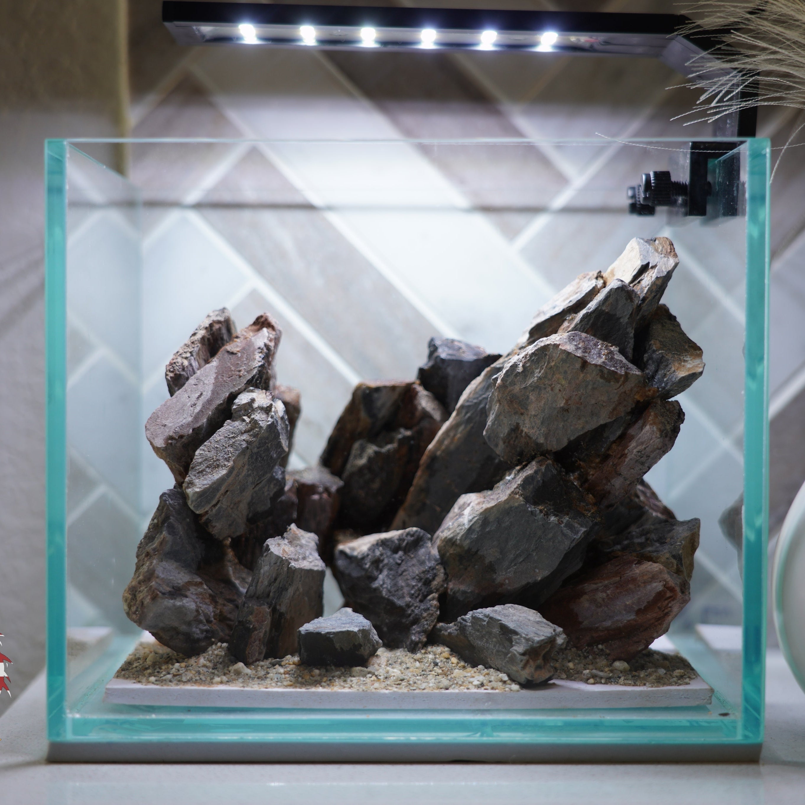 [SCAPE-26] Mountain-Inspired Aquarium Aquascape – 1 Gallon
