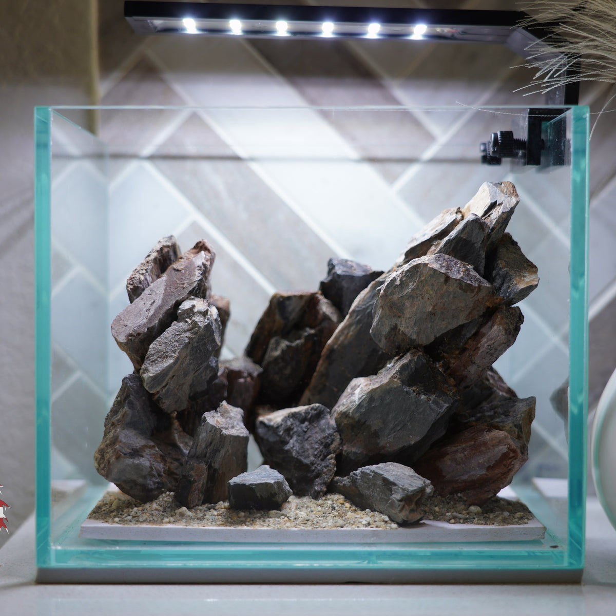 [SCAPE-26] Mountain-Inspired Aquarium Aquascape – 1 Gallon