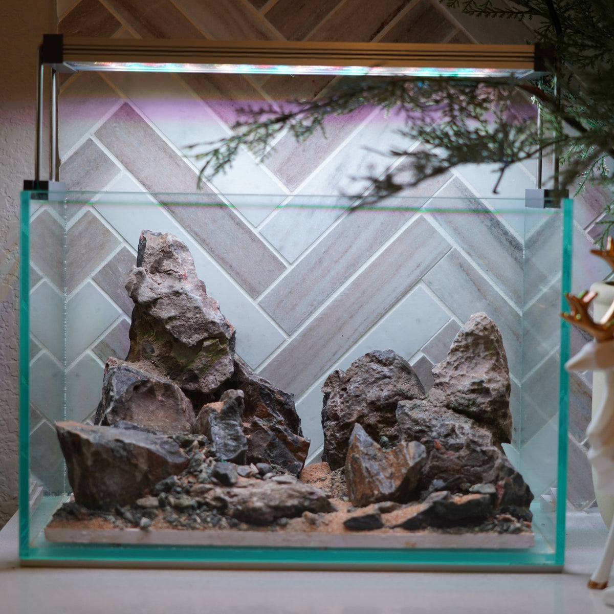 [SCAPE-86] Mountain-Inspired Aquarium Aquascape – 2.7 Gallons