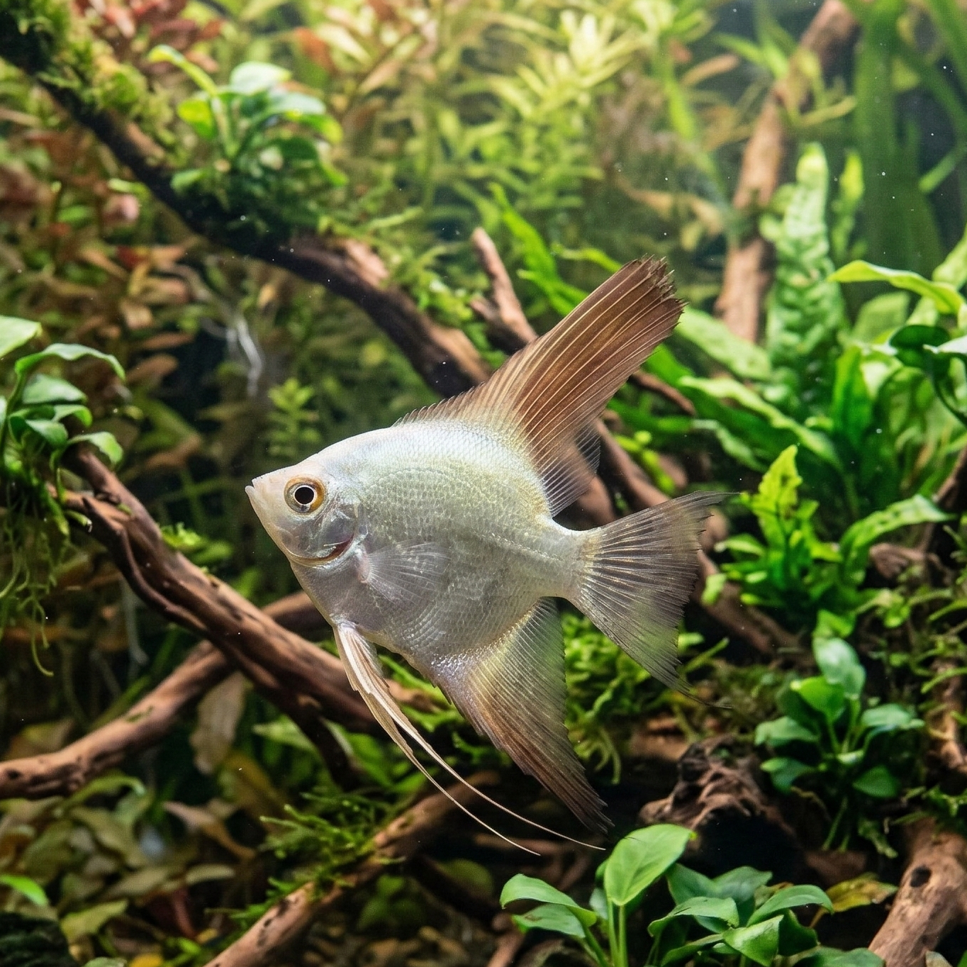 Bulgarian Green Seal Point Angelfish | Pterophyllum scalare