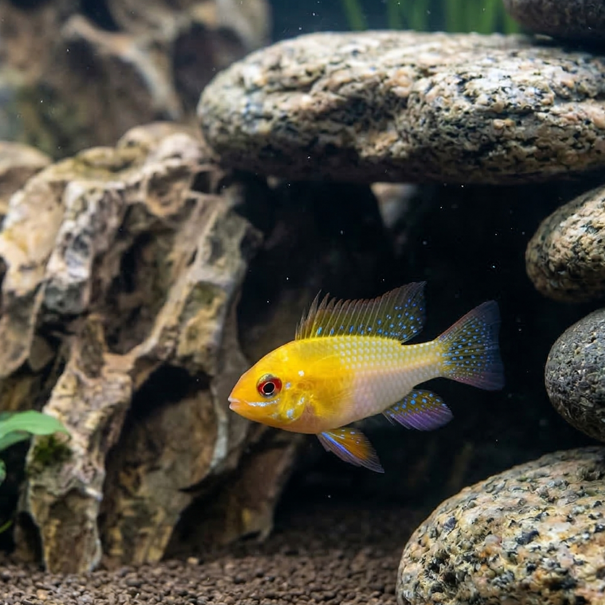 Breeding Pair - Golden German Ram - Mikrogeophagus ramirezi - Betta USA Aquatic