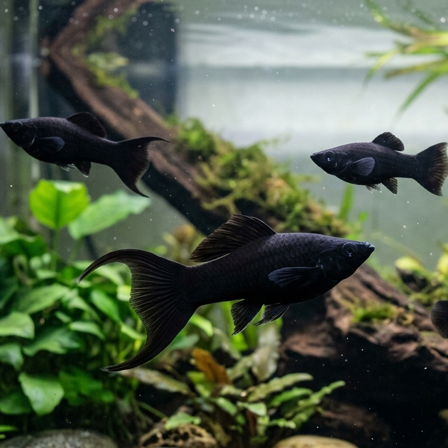 Black Lyretail Molly  – Poecilia sphenops - Betta USA Aquatic