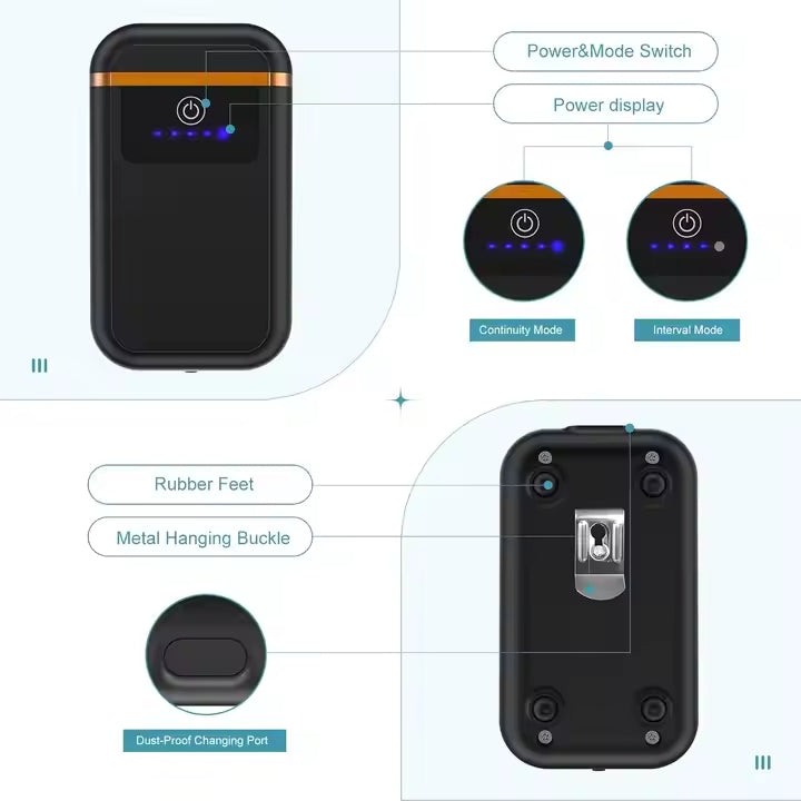 Black lithium battery oxygen pump 1.5W