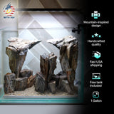 [SCAPE-09] Mountain-Inspired Aquarium Aquascape – 1 Gallon