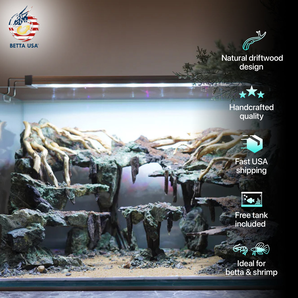 [SCAPE-100]  Nature Aquarium Aquascape Driftwood– 9.3 Gallons