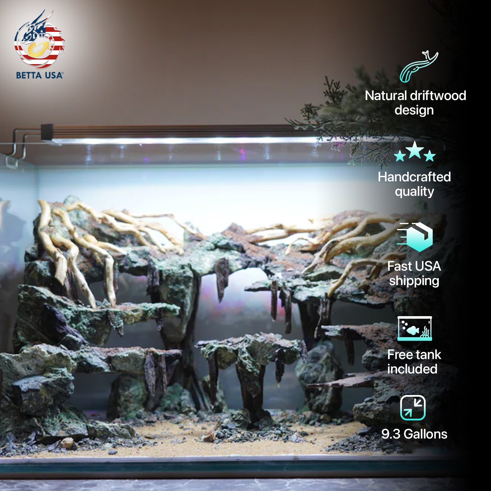 [SCAPE-100]  Nature Aquarium Aquascape Driftwood– 9.3 Gallons