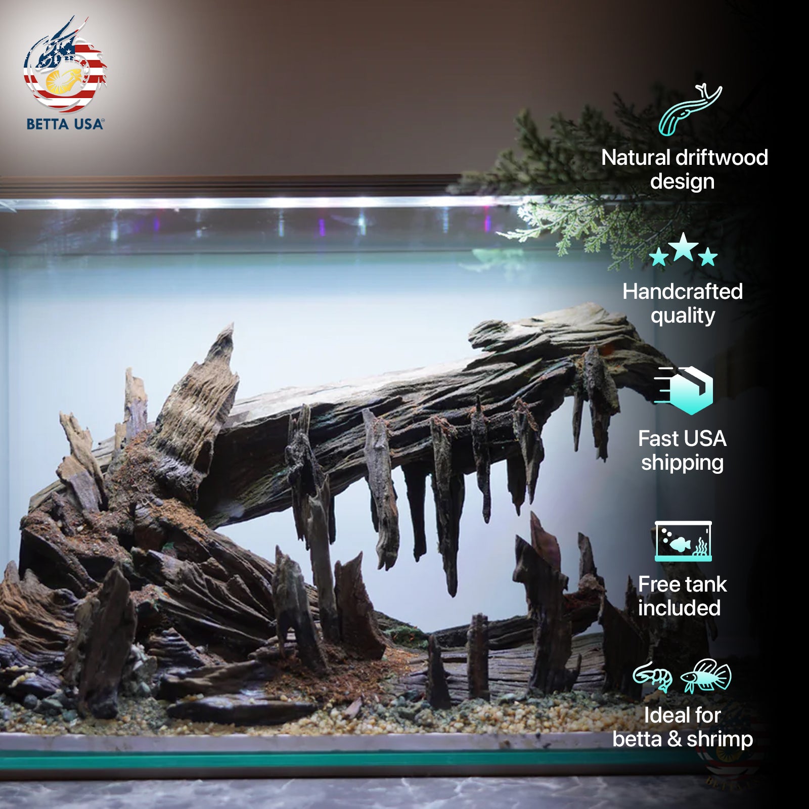 [SCAPE-101]  Nature Aquarium Aquascape Driftwood– 9.3 Gallons