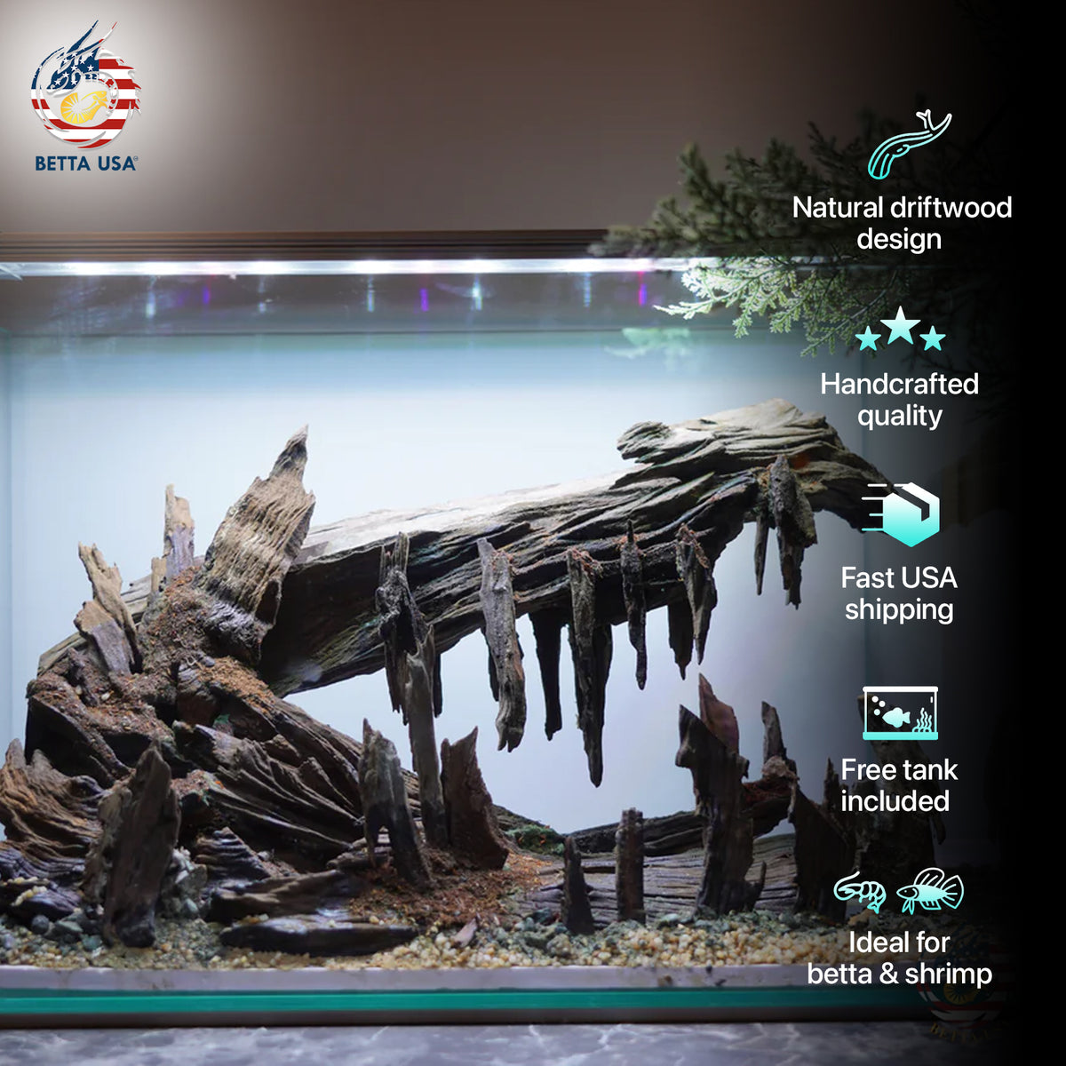 [SCAPE-101]  Nature Aquarium Aquascape Driftwood– 9.3 Gallons