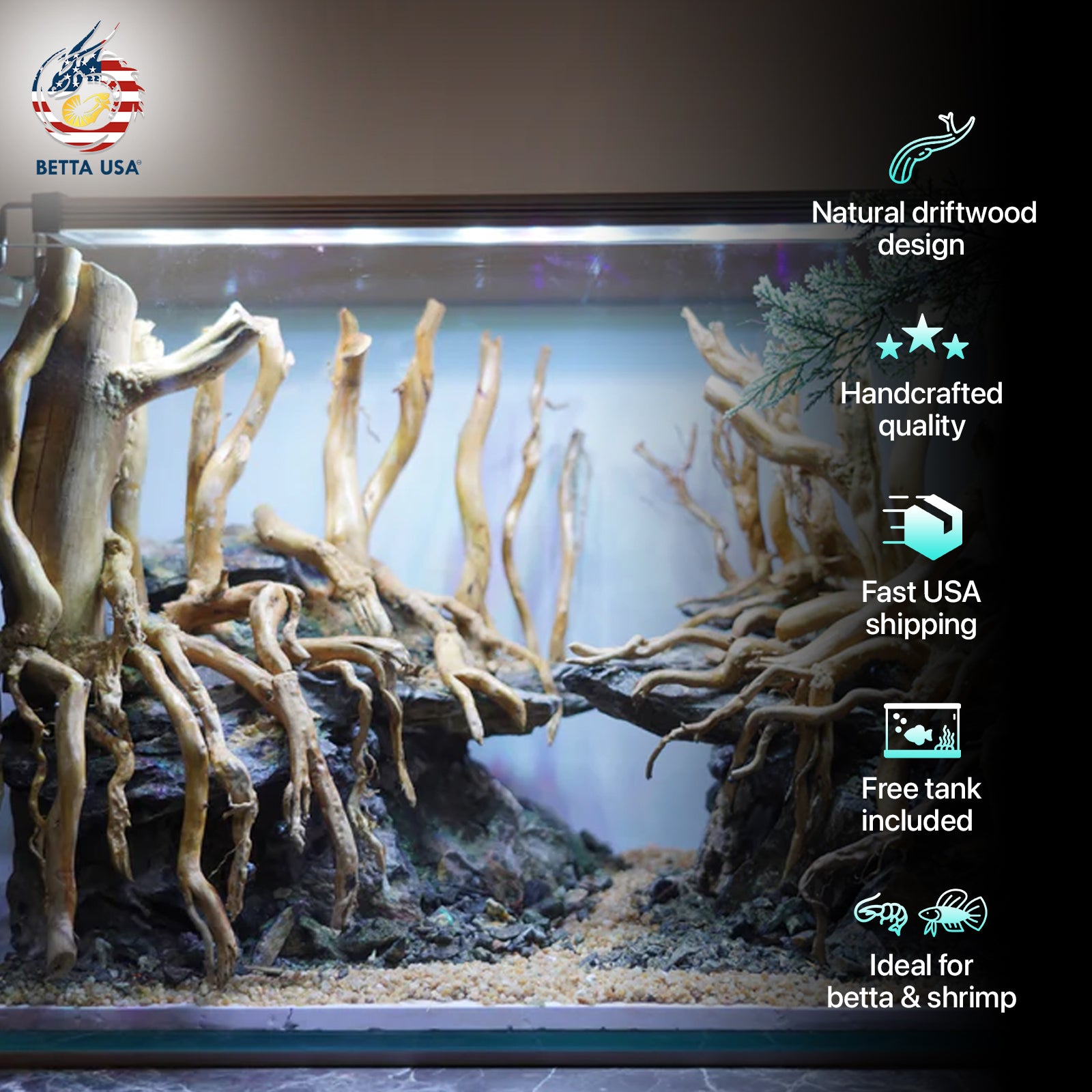 [SCAPE-105]  Nature Aquarium Aquascape Driftwood– 9.3 Gallons