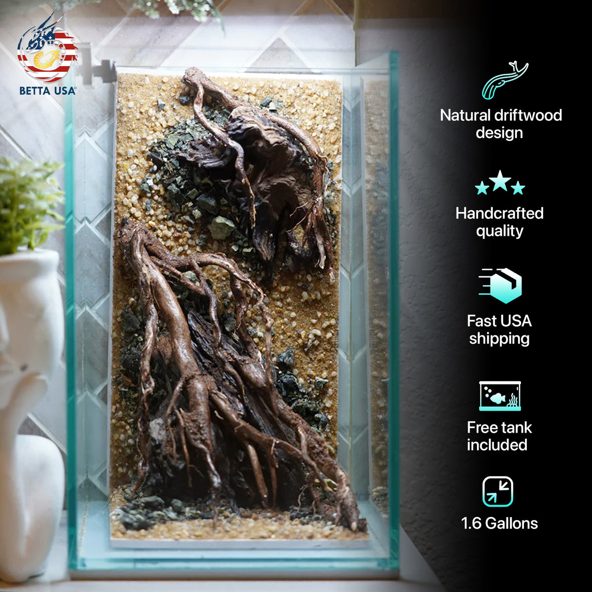 [SCAPE-48] Nature Aquarium Aquascape Driftwood– 1.6 Gallons
