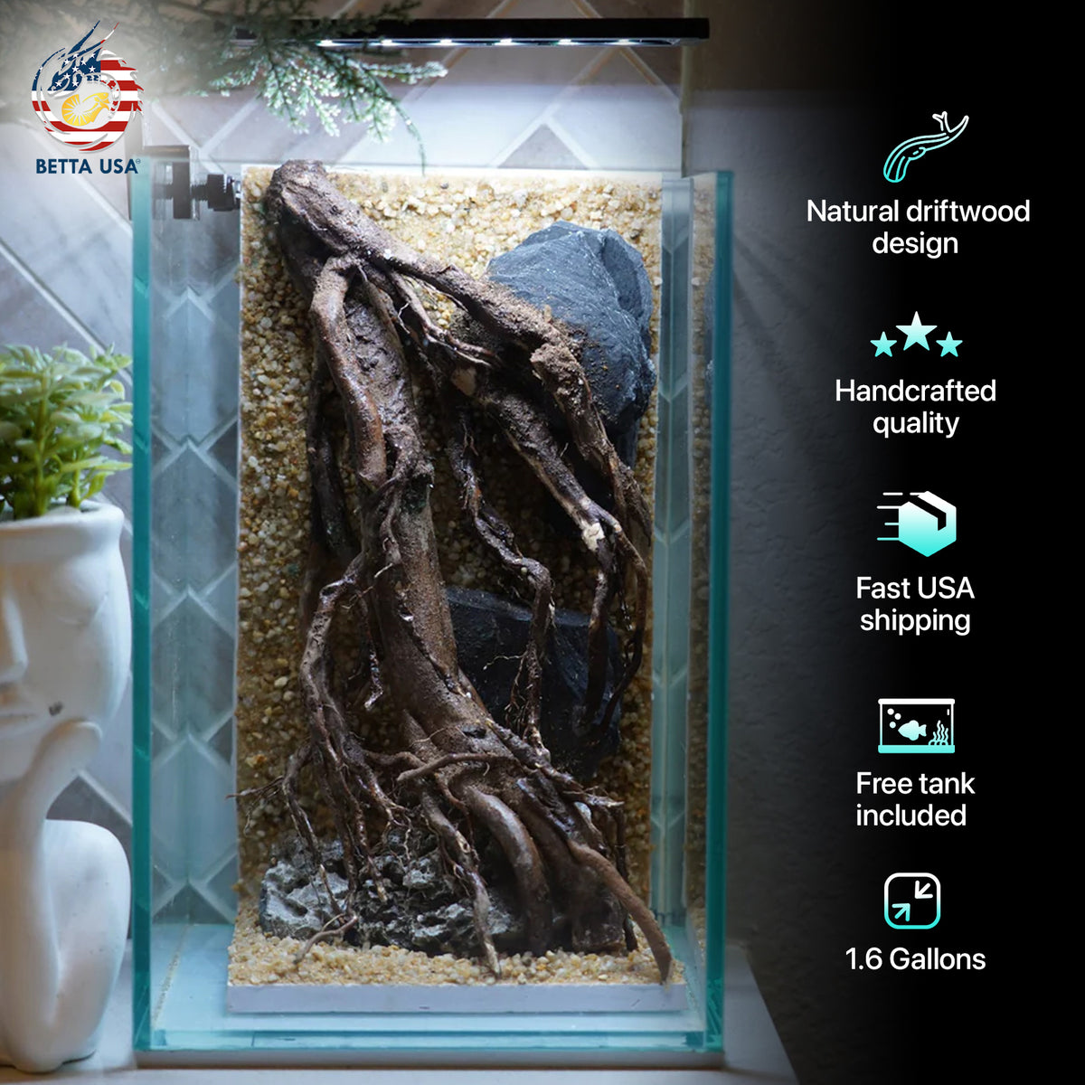 [SCAPE-49] Nature Aquarium Aquascape Driftwood– 1.6 Gallons