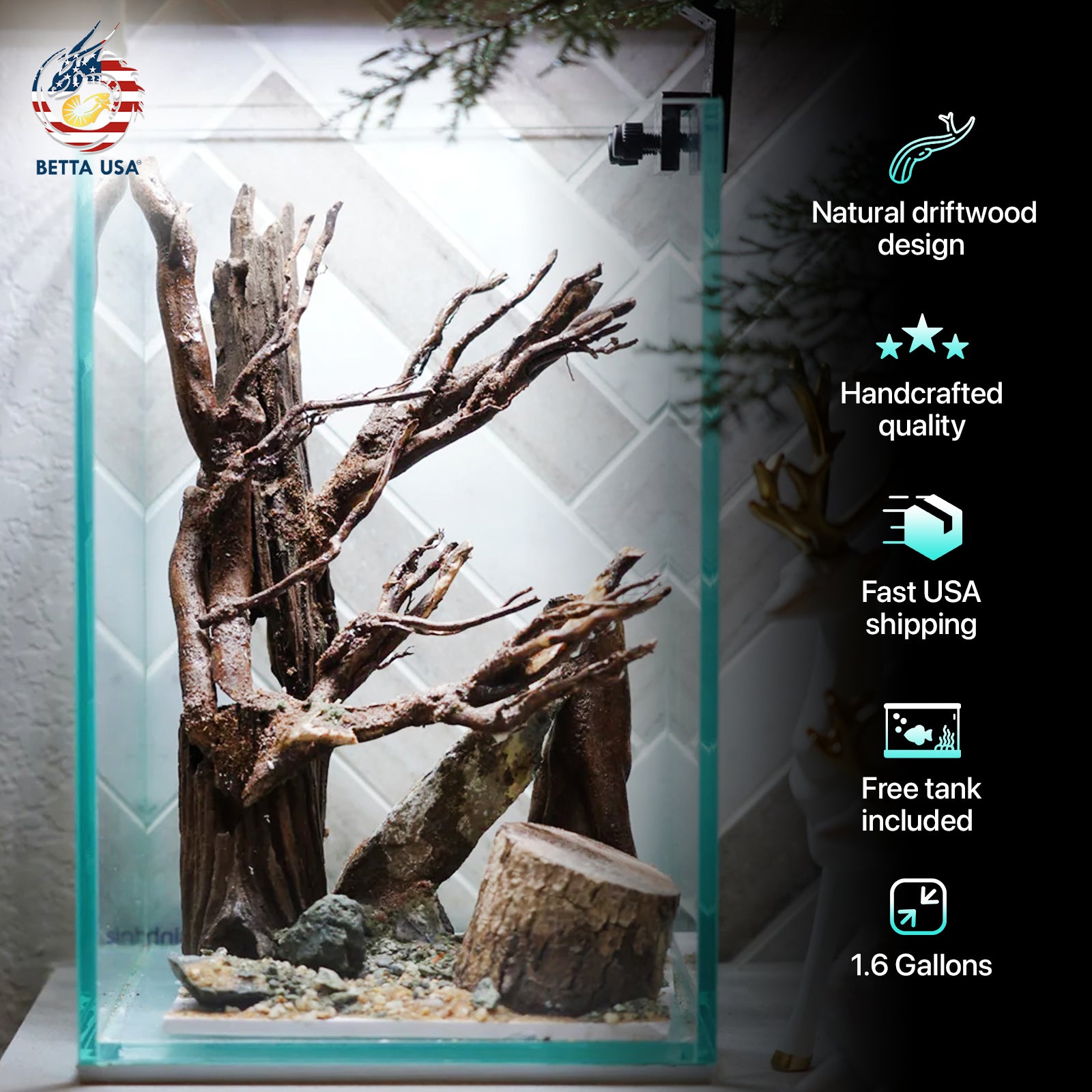 [SCAPE-71] Nature Aquarium Aquascape Driftwood– 1.6 Gallons