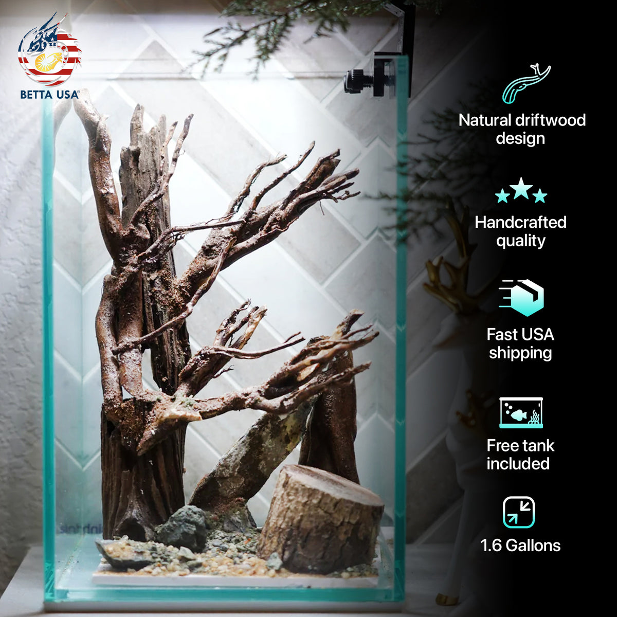 [SCAPE-71] Nature Aquarium Aquascape Driftwood– 1.6 Gallons
