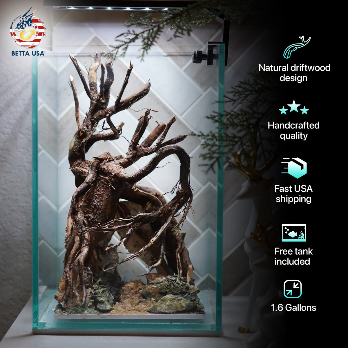 [SCAPE-73] Nature Aquarium Aquascape Driftwood– 1.6 Gallons