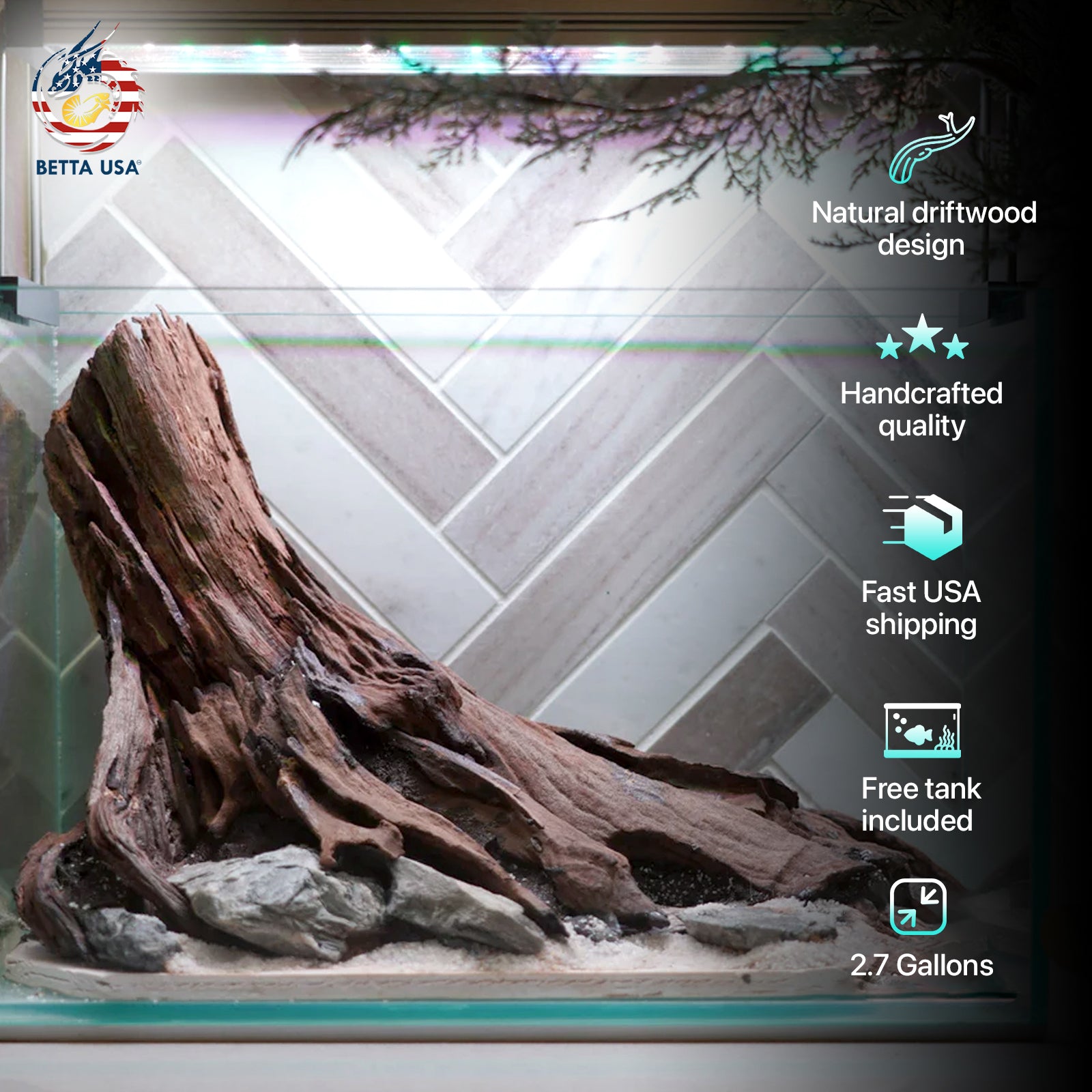 [SCAPE-76] Nature Aquarium Aquascape Driftwood– 2.7 Gallons