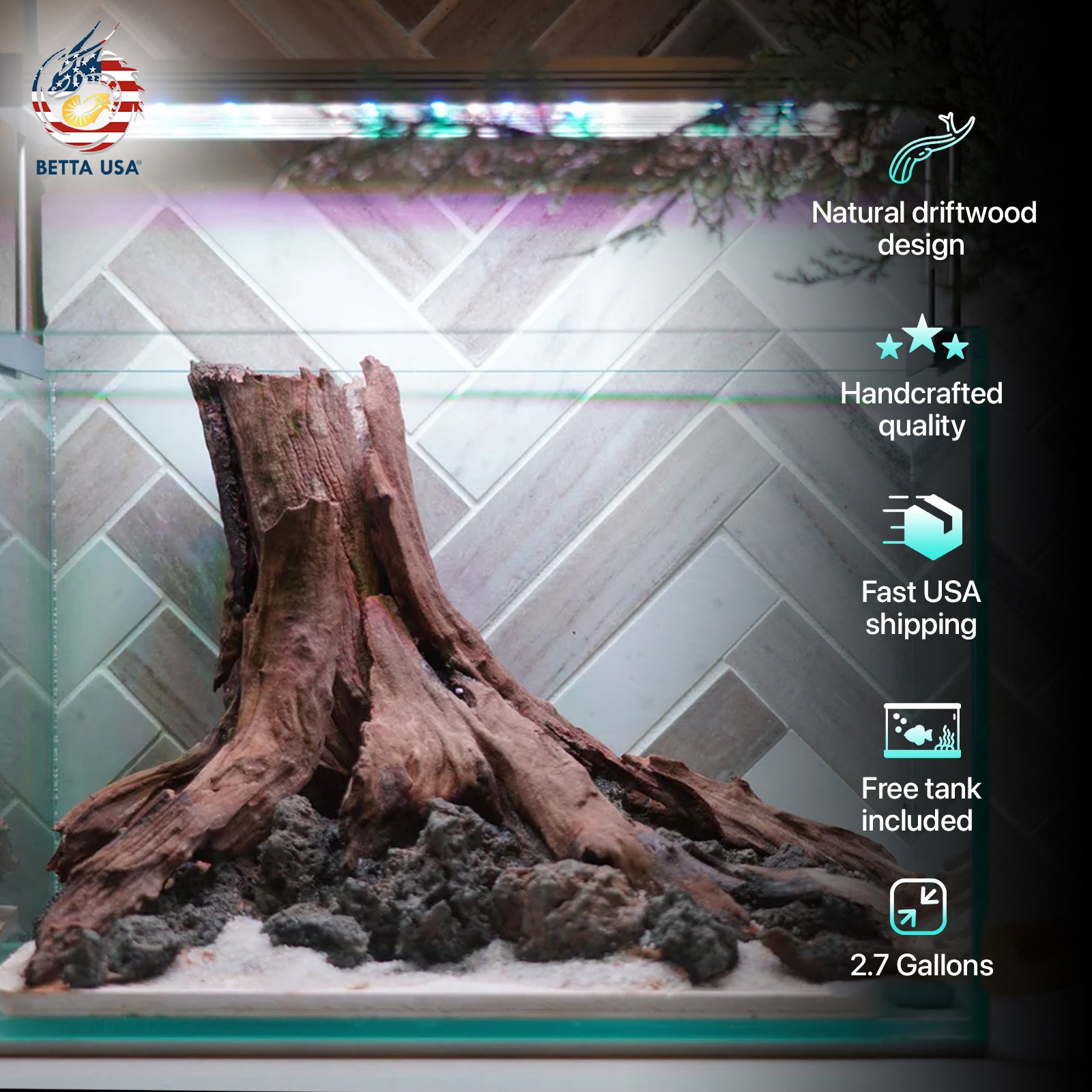 [SCAPE-77] Nature Aquarium Aquascape Driftwood– 2.7 Gallons