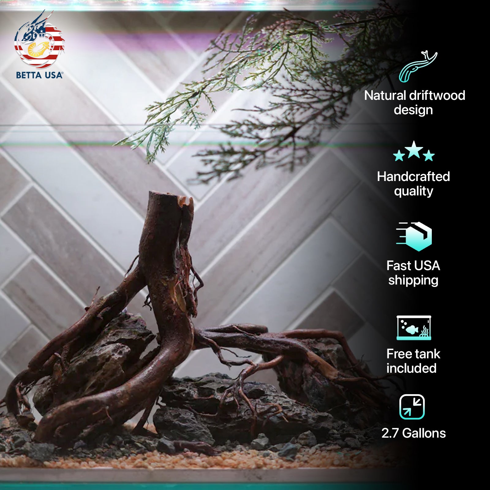 [SCAPE-81]  Nature Aquarium Aquascape Driftwood– 2.7 Gallons