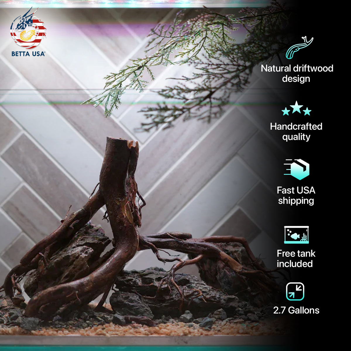 [SCAPE-81]  Nature Aquarium Aquascape Driftwood– 2.7 Gallons