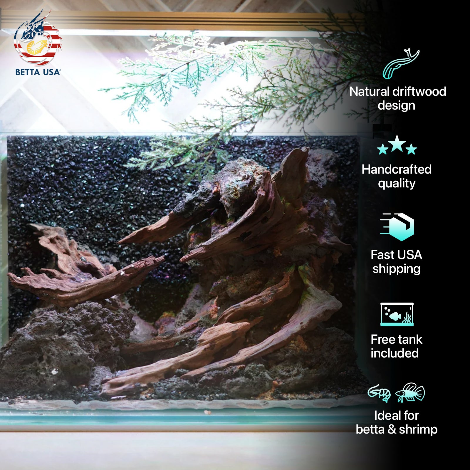 [SCAPE-84]  Nature Aquarium Aquascape Driftwood– 2.7 Gallons