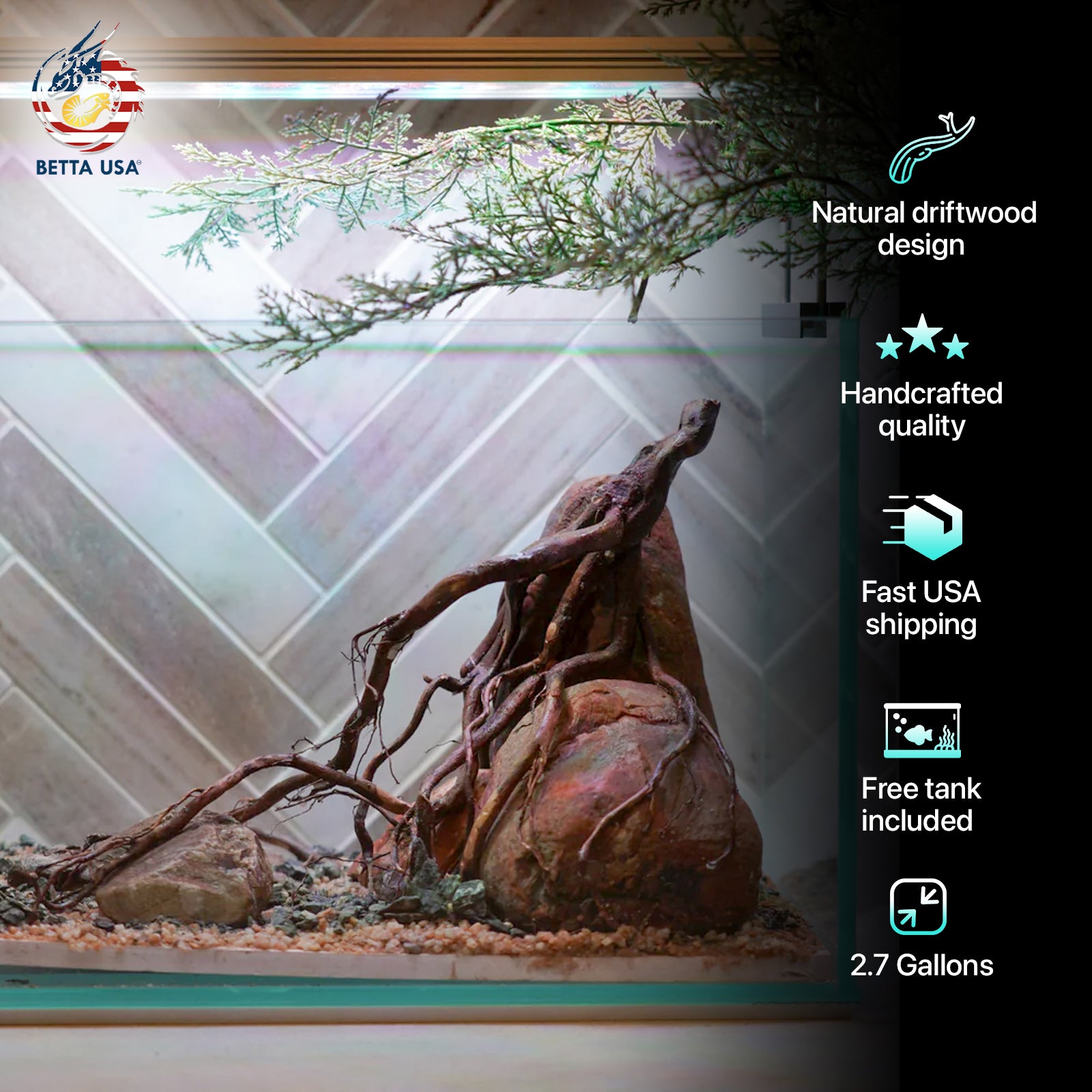 [SCAPE-89]  Nature Aquarium Aquascape Driftwood– 2.7 Gallons
