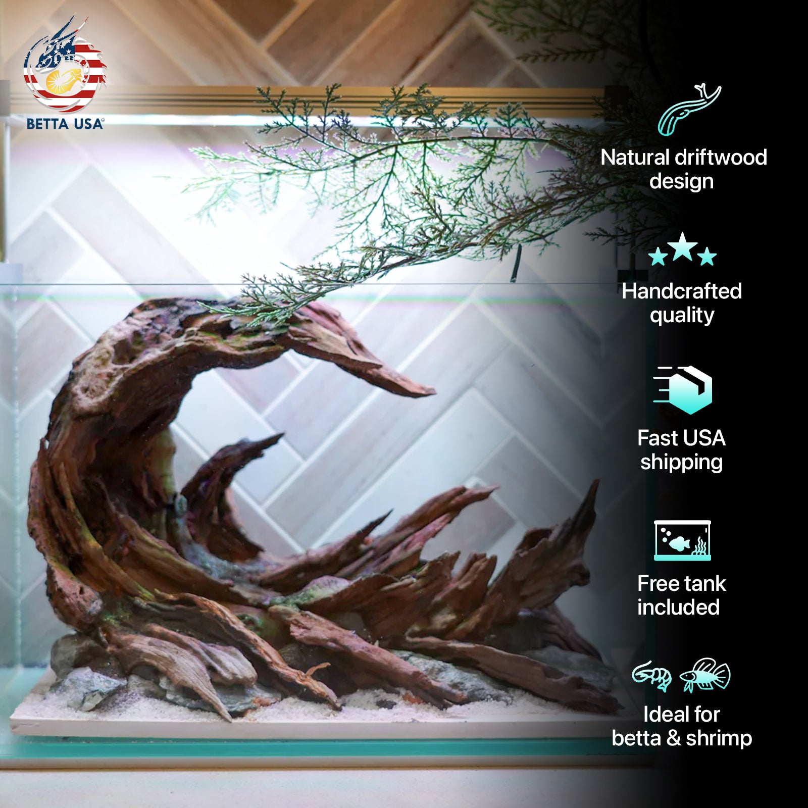 [SCAPE-91]  Nature Aquarium Aquascape Driftwood– 2.7 Gallons