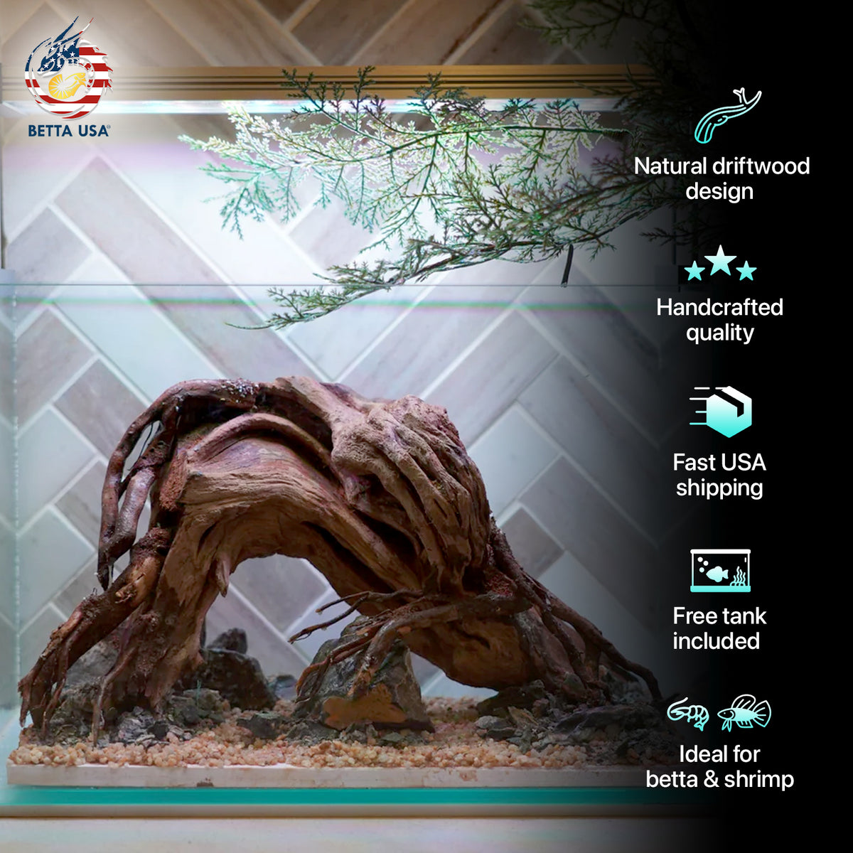 [SCAPE-92]  Nature Aquarium Aquascape Driftwood– 2.7 Gallons