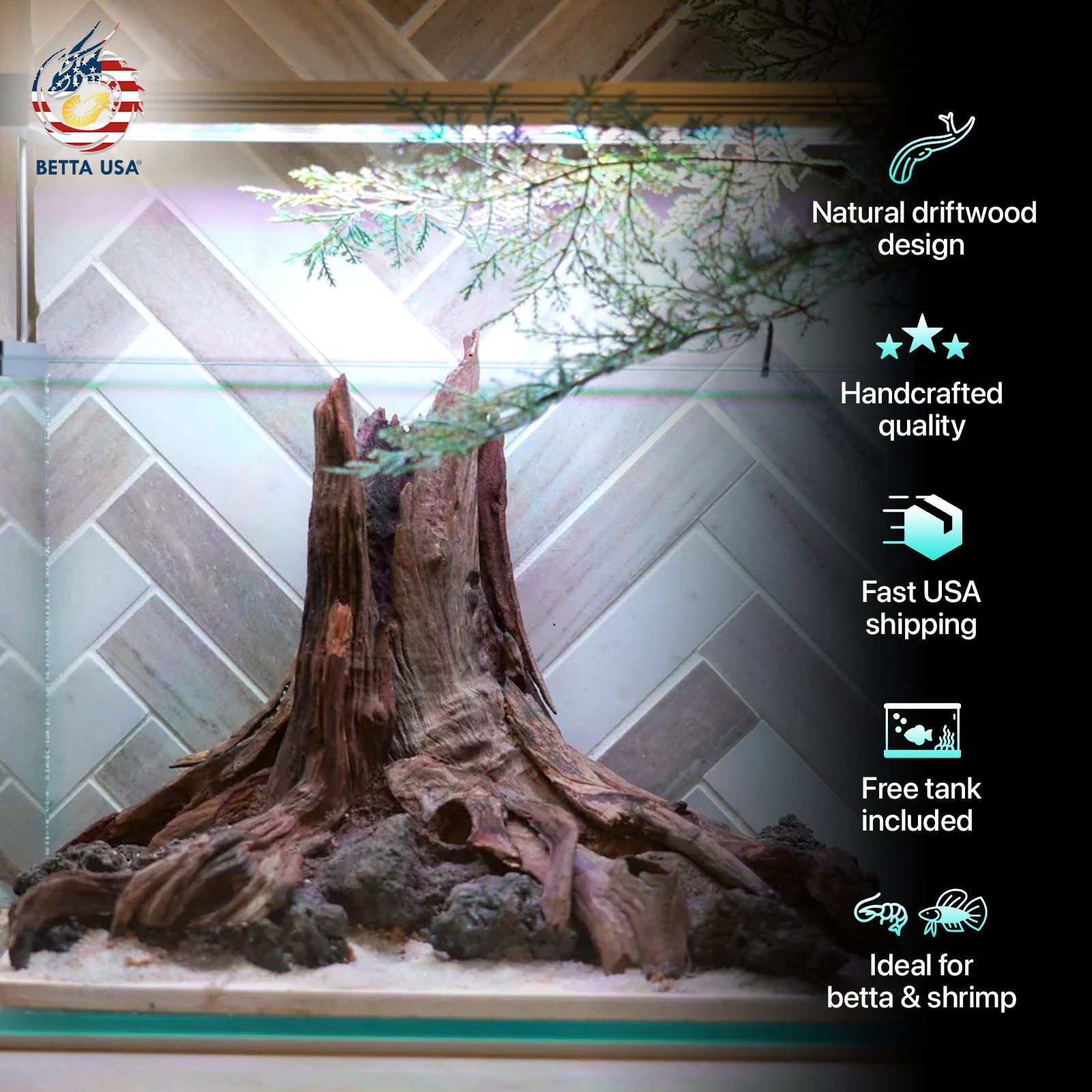 [SCAPE-93]  Nature Aquarium Aquascape Driftwood– 2.7 Gallons