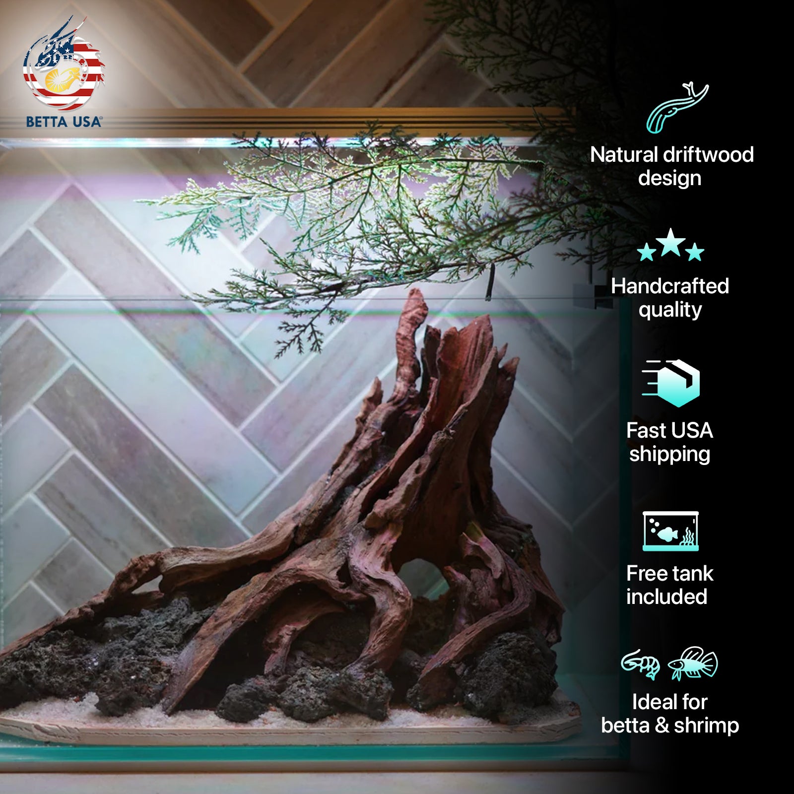 [SCAPE-94]  Nature Aquarium Aquascape Driftwood– 2.7 Gallons