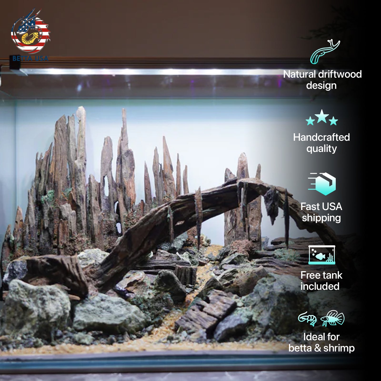 [SCAPE-97]  Nature Aquarium Aquascape Driftwood– 9.3 Gallons