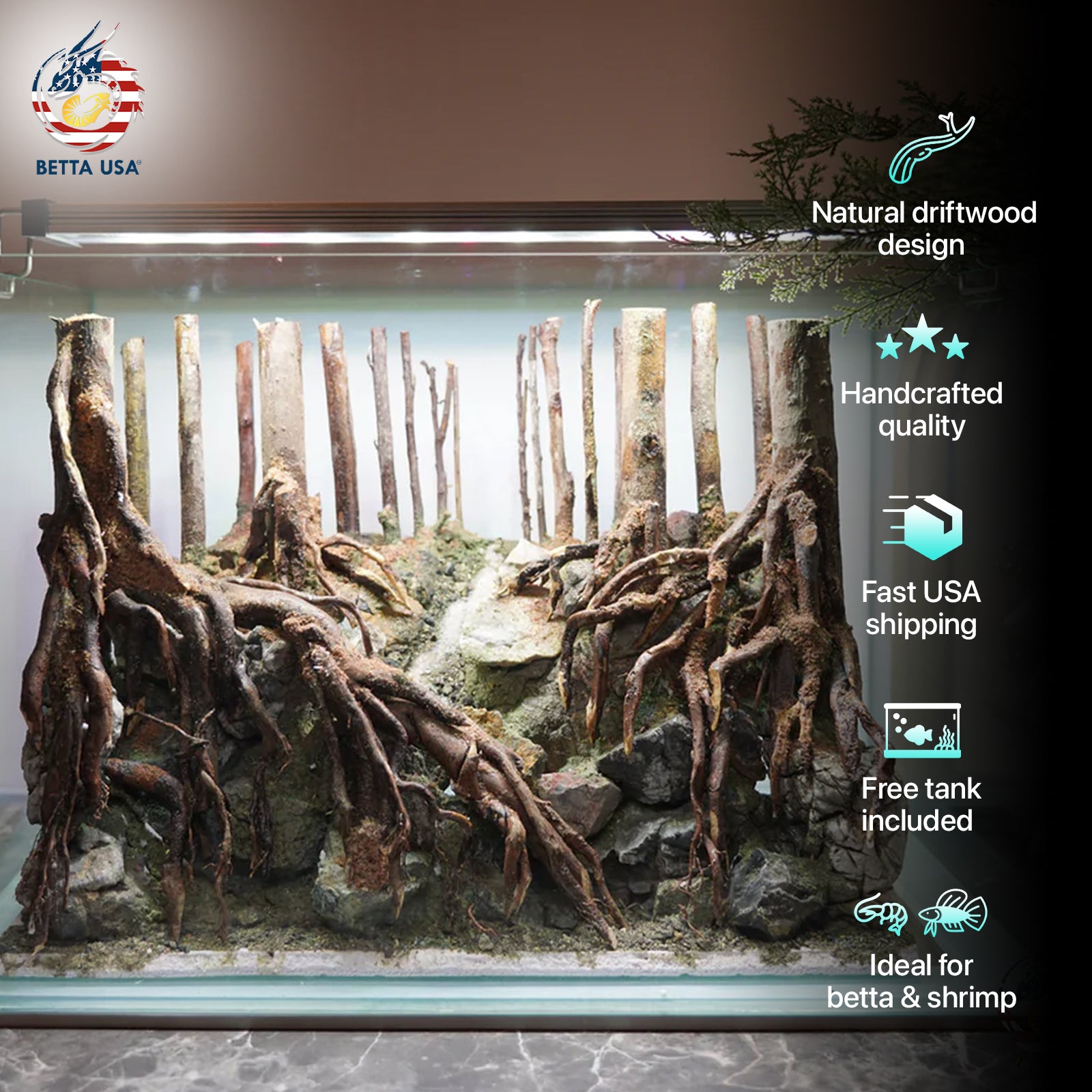 [SCAPE-99]  Nature Aquarium Aquascape Driftwood– 9.3 Gallons