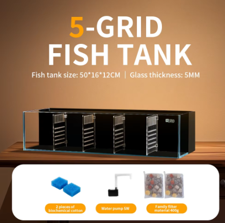 aqua box betta fish tank Ultra Clear Multi-Grid Betta Aquarium – Premium Isolation Fish Tank wi – Betta USA Aquatic