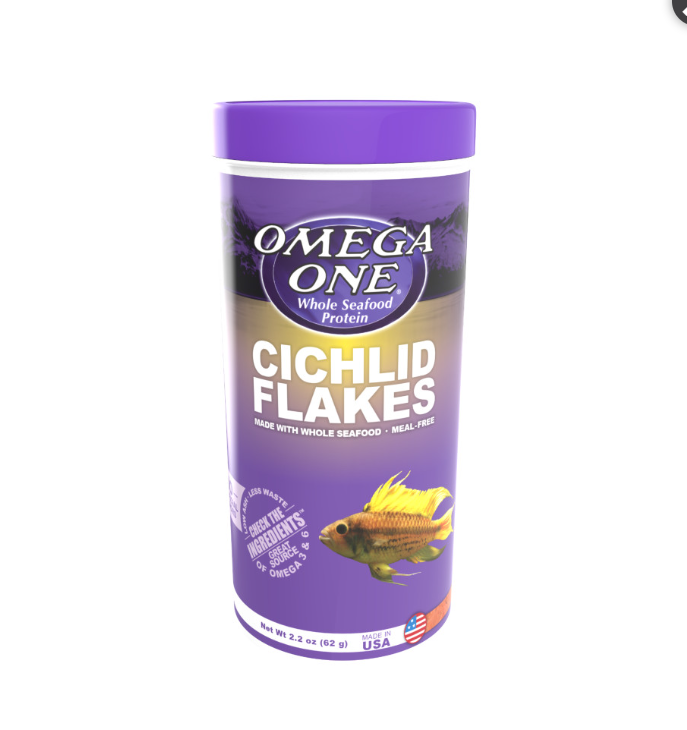 Omega One Cichlid Flakes Fish Food
