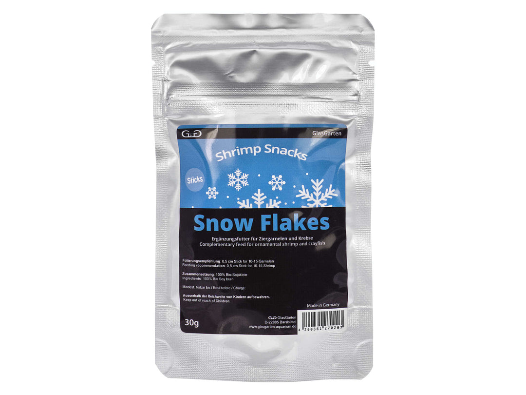 GlasGarten Shrimp Snacks Snow Flakes The Original - Daily Shrimp Food - 30g