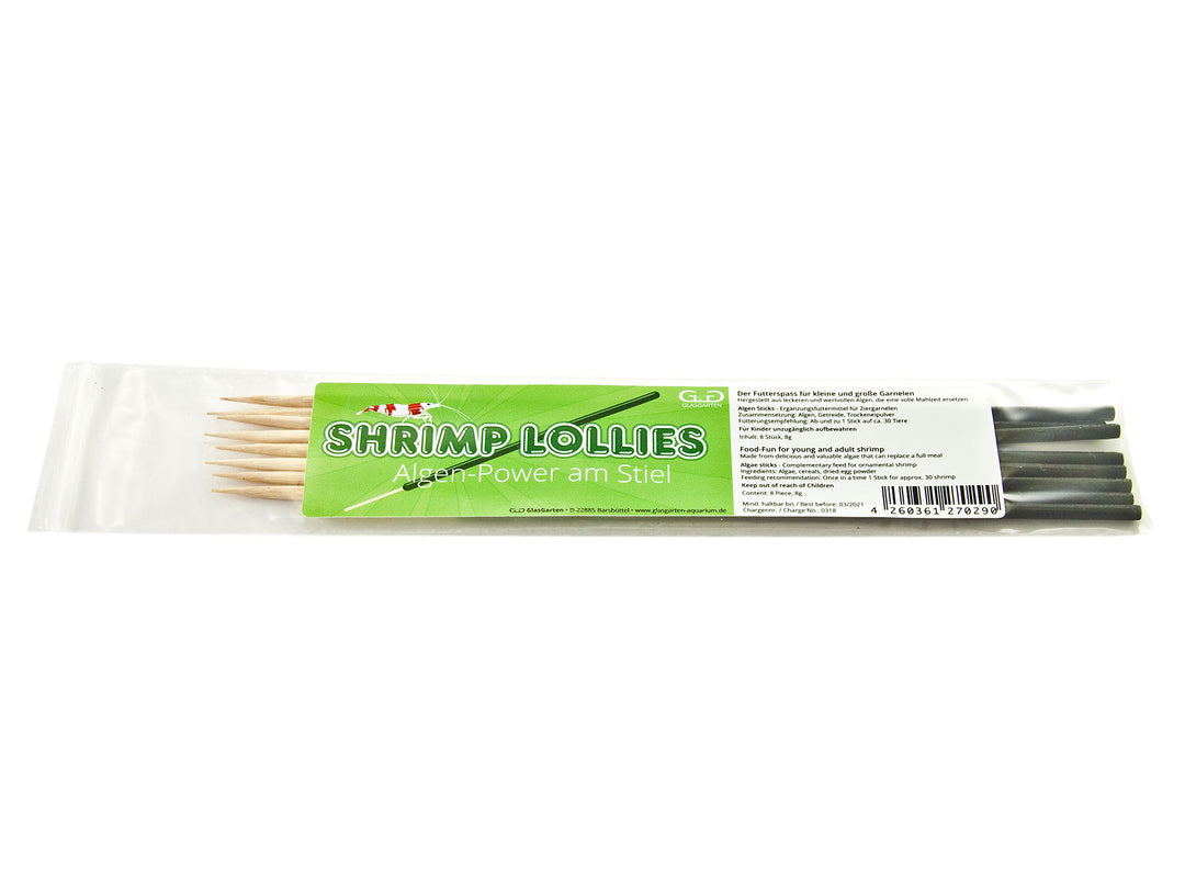 8 Sticks - Garnelenhaus Shrimp Lollies Algae Power Stick - Shrimp Food