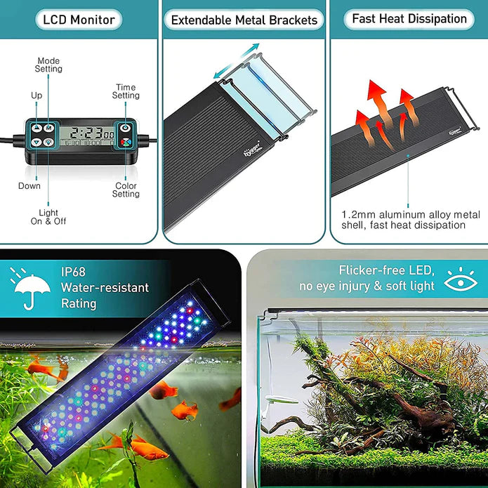 Hygger LED Light - 24/7 Mode - Betta USA Aquatic
