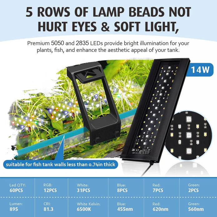 Hygger LED Light - Full Spectrum - Betta USA Aquatic