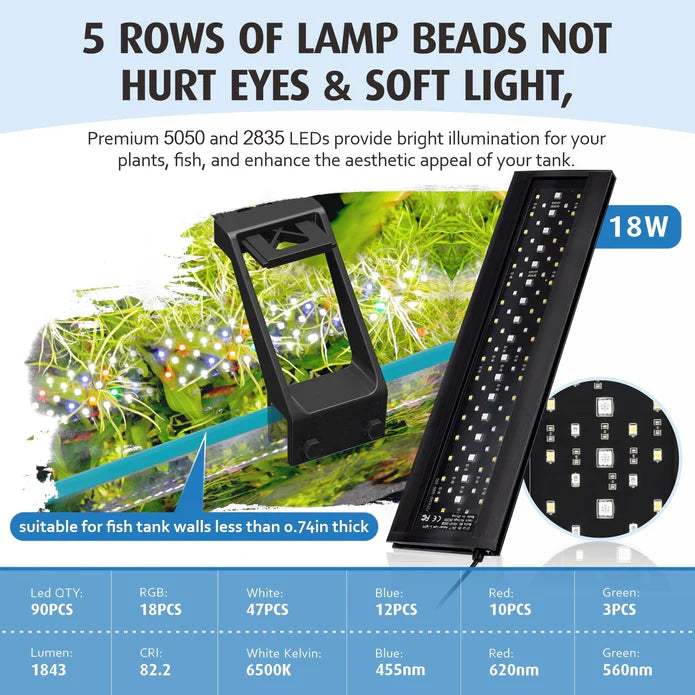 Hygger LED Light - Full Spectrum - Betta USA Aquatic