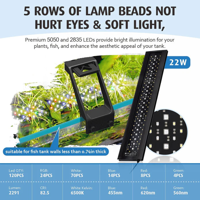 Hygger LED Light - Full Spectrum - Betta USA Aquatic