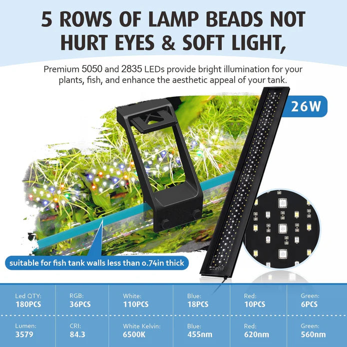 Hygger LED Light - Full Spectrum - Betta USA Aquatic