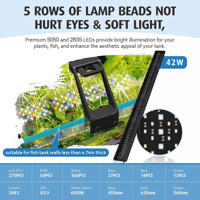 Hygger LED Light - Full Spectrum - Betta USA Aquatic