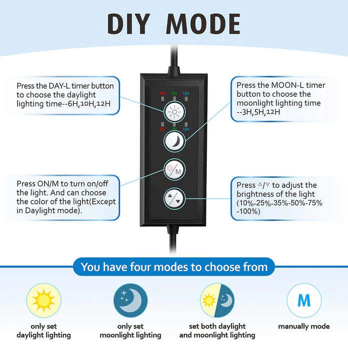 Hygger LED Light - Full Spectrum - Betta USA Aquatic