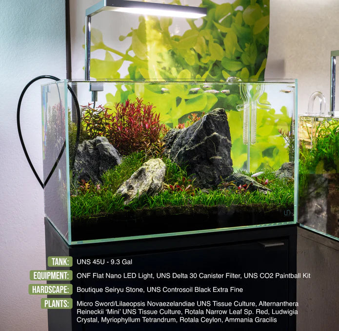 ONF Flat Nano LED Light - Silver - Betta USA Aquatic