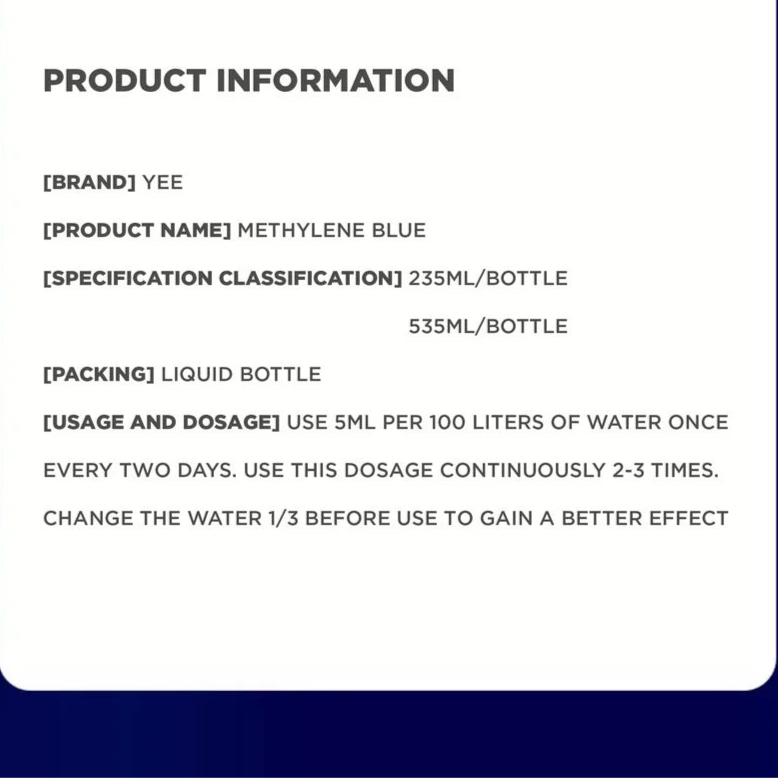 YEE Liquid Methylene Blue - 235ml